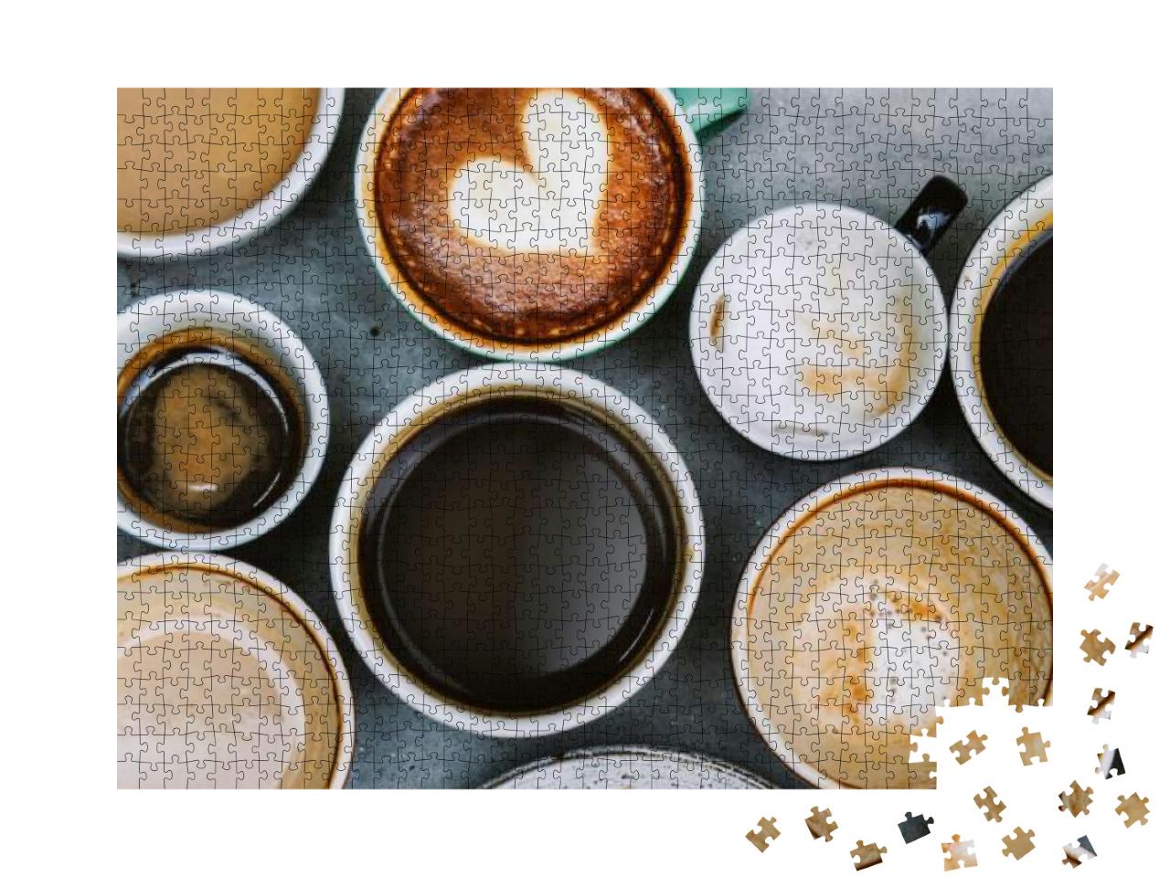 Puzzle 1000 Teile „Eine Auswahl an Kaffeetassen“