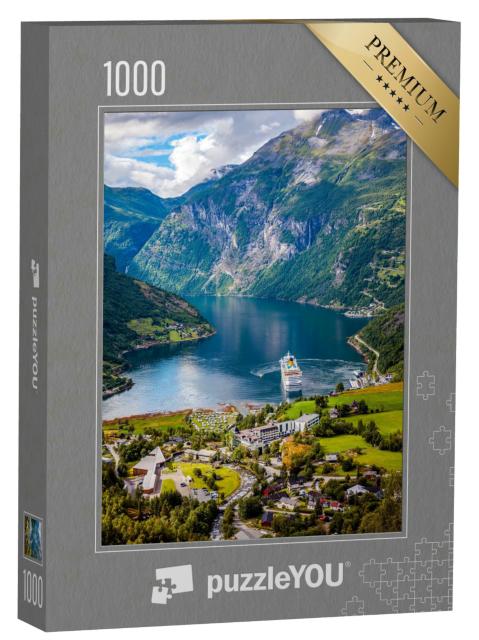 Puzzle 1000 Teile „Geirangerfjord, ein UNESCO-Welterbe“