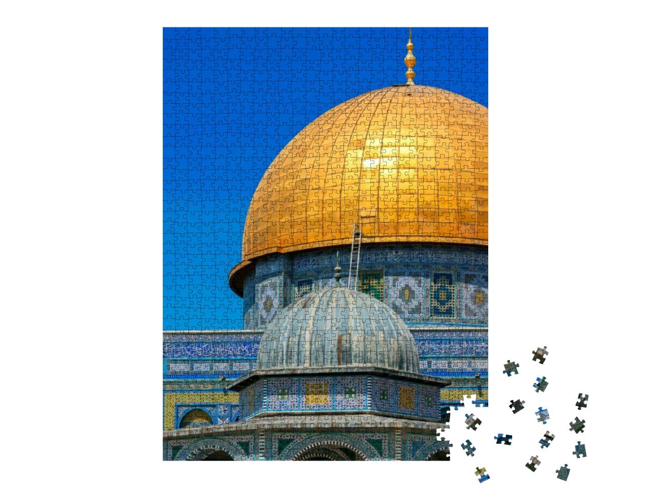 Puzzle 1000 Teile „Detailansicht des Felsendoms auf dem Tempelberg in Jerusalem“