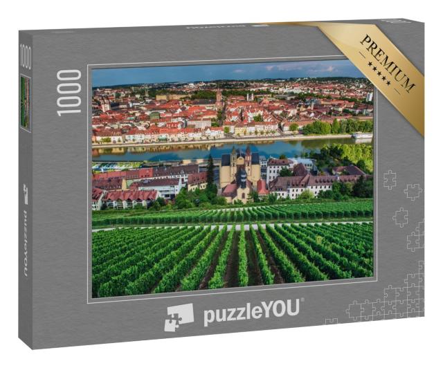 Puzzle 1000 Teile „Blick von der Burg Marienberg auf die Stadt Würzburg“