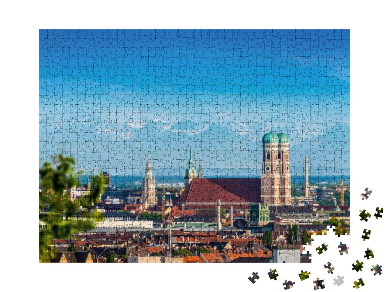 Puzzle 1000 Teile „Münchner Alpen: Panorama“