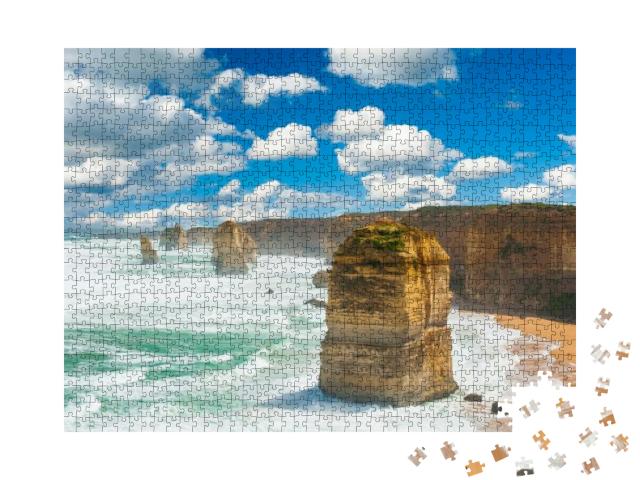 Puzzle 1000 Teile „Zwölf Apostel, Wahrzeichen in der Nähe der Great Ocean Road. Victoria, Australien“