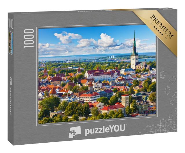 Puzzle 1000 Teile „Panorama der Altstadt von Tallinn, Estland“