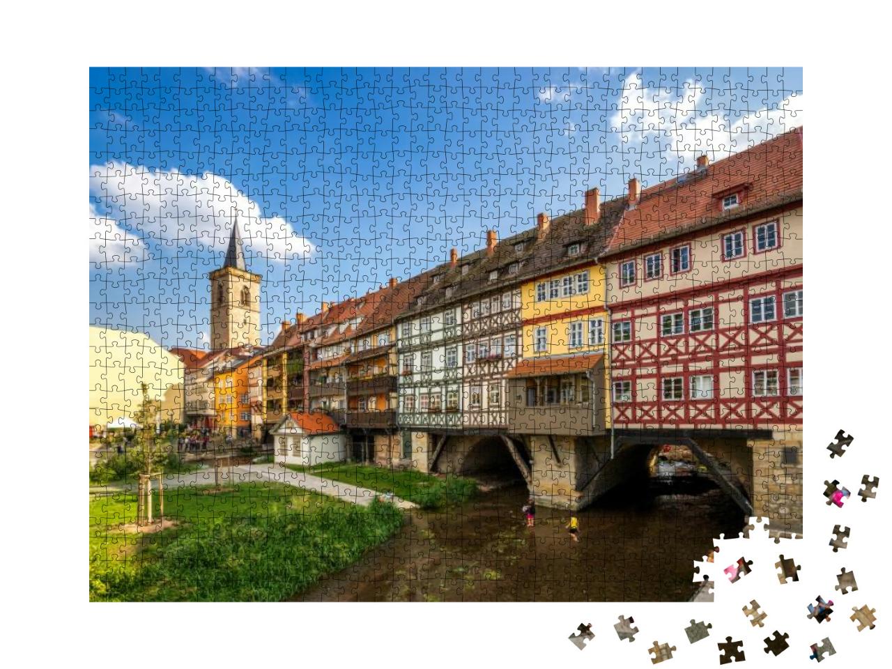 Puzzle 1000 Teile „Krämerbrücke, Erfurt“