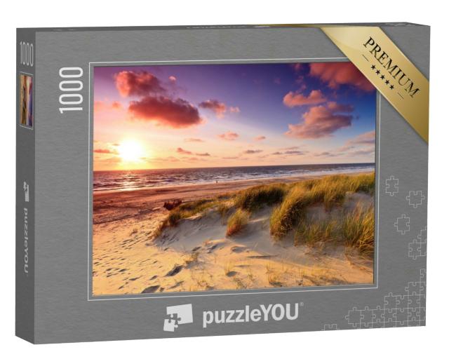 Puzzle 1000 Teile „Sanddünen im romantischen Sonnenuntergang“