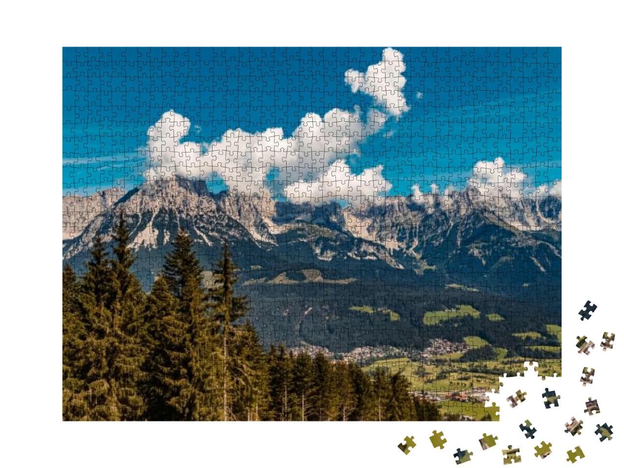 Puzzle 1000 Teile „Ellmau am Hartkaisergipfel, Tirol, Österreich“