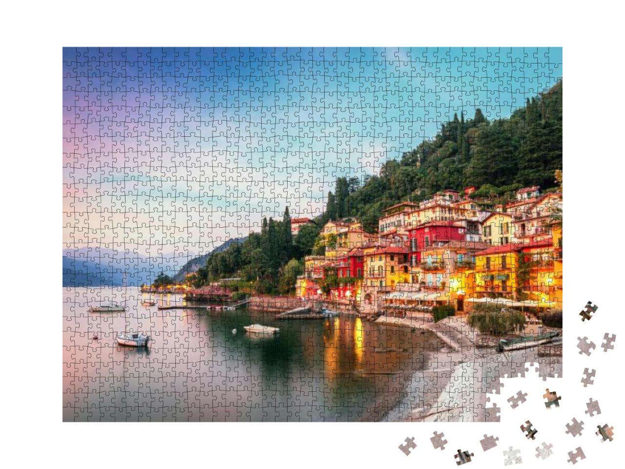 Puzzle 1000 Teile „Bezauberndes Varenna am Comer See, Italien“