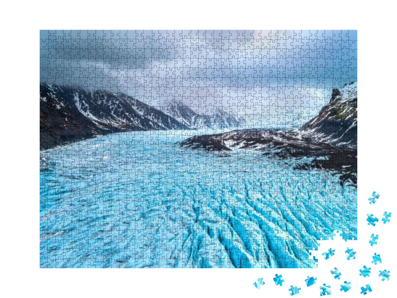 Puzzle 1000 Teile „Skaftafell-Gletscher, Vatnajokull-Nationalpark in Island“