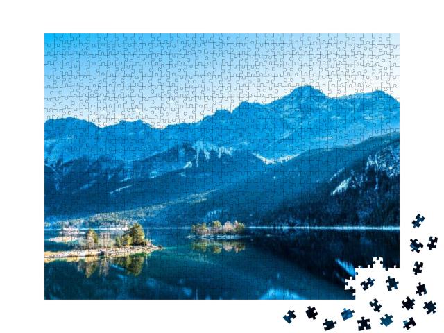 Puzzle 1000 Teile „Klarer Eibsee am Fuße der Zugspitze“