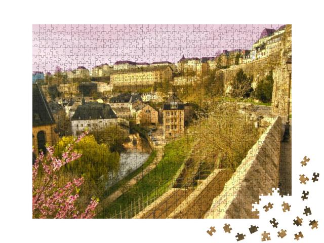 Puzzle 1000 Teile „Impression von Luxemburg Stadt“