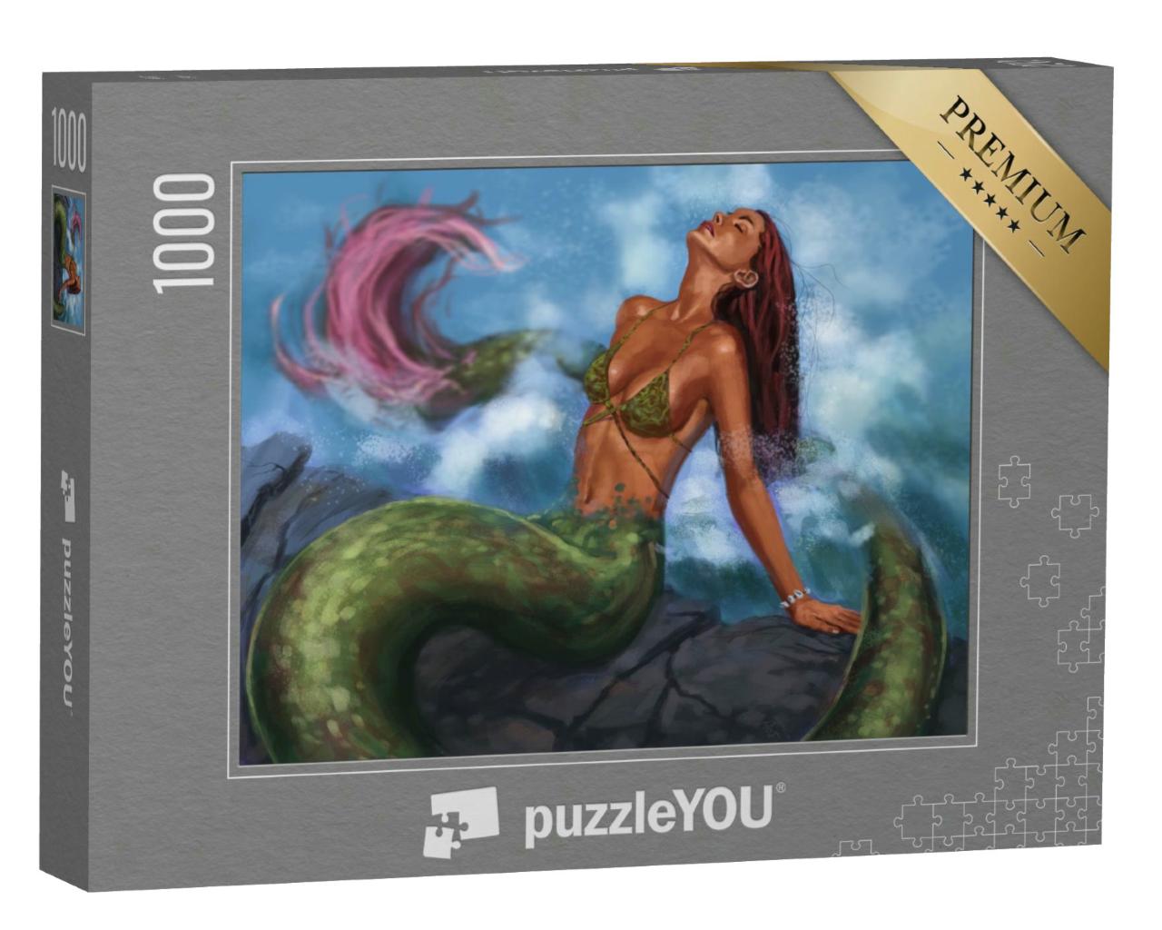 Puzzle 1000 Teile „Fabelwesen: Die wunderschöne Meerjungfrau“