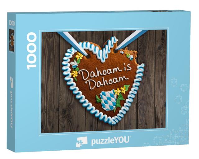Puzzle 1000 Teile „Das Dahoam is Dahoam-Herz“