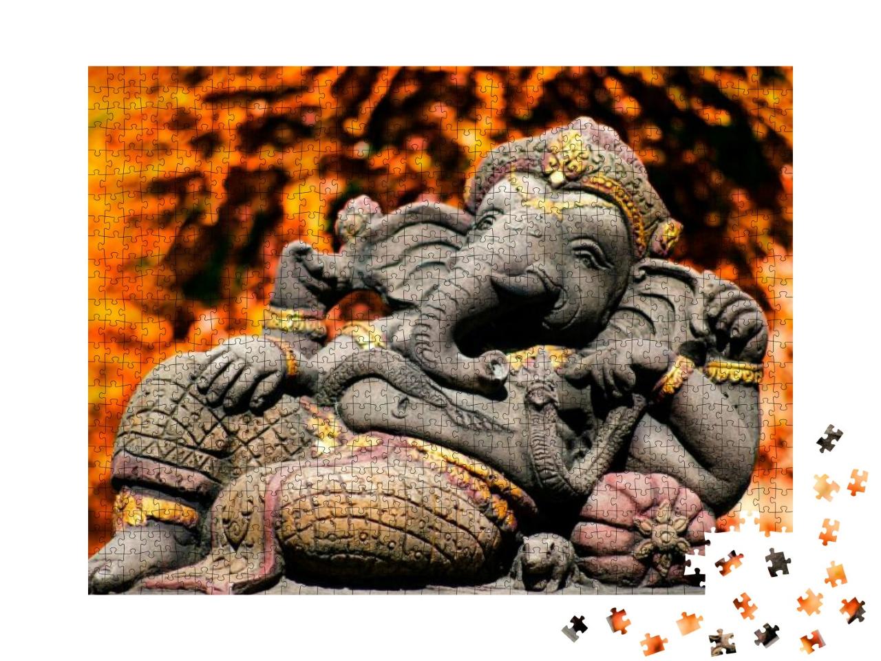 Puzzle 1000 Teile „Ganesha ist der Gott des Erfolgs im Hinduismus und Buddhismus“