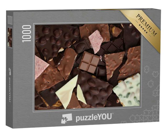 Puzzle 1000 Teile „Eine Auswahl an Bruchschokolade“