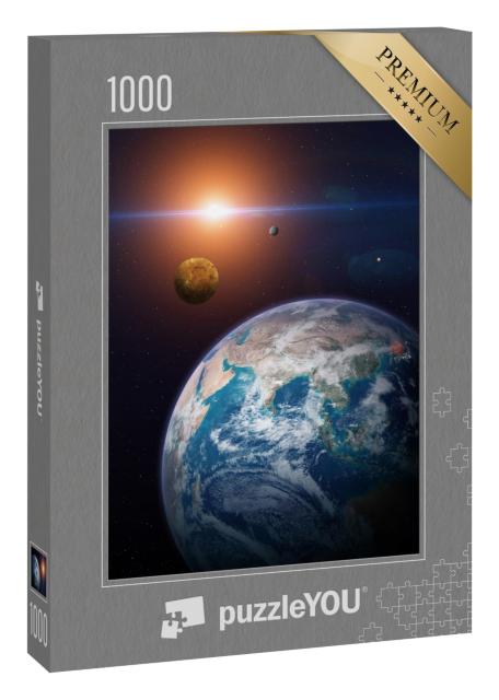 Puzzle 1000 Teile „Erde, Venus, Merkur: NASA-Bildmaterial“