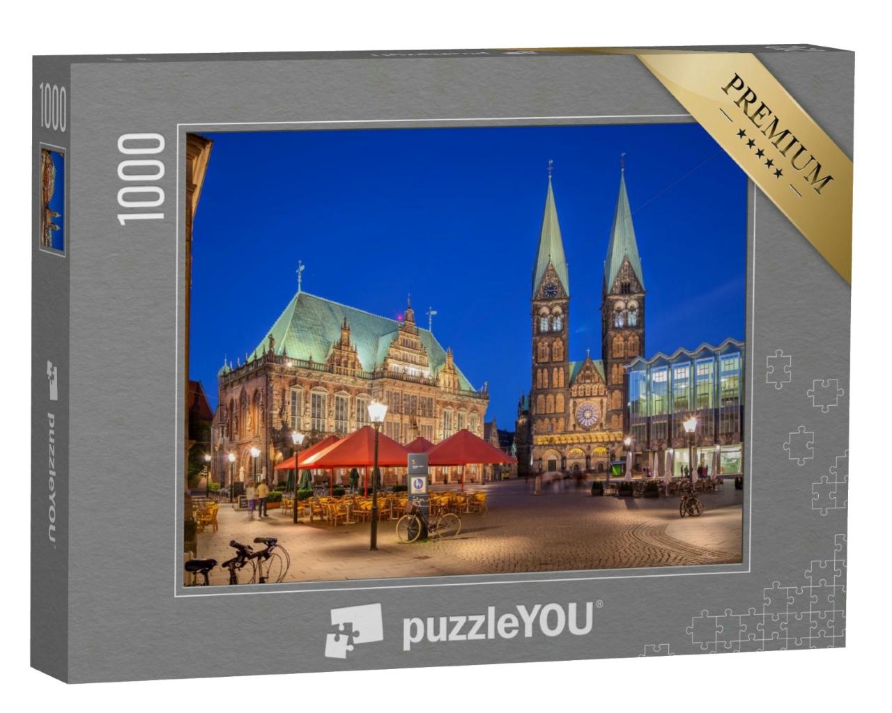 Puzzle 1000 Teile „Bremer Marktplatz im Zentrum der Hansestadt Bremen“