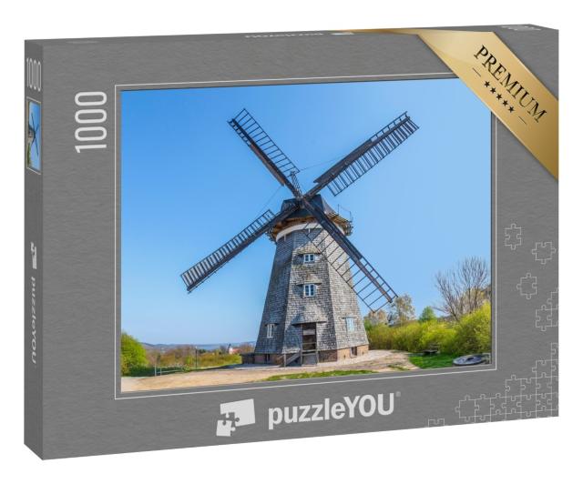 Puzzle 1000 Teile „Holländerwindmühle von Benz auf der Insel Usedom, Ostsee, Deutschland“