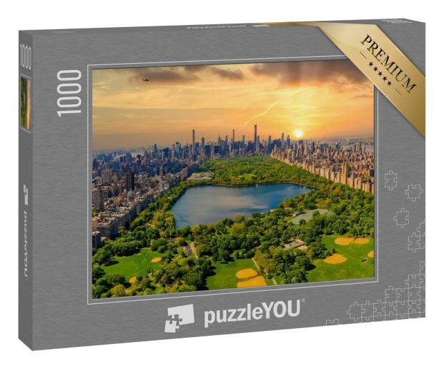 Puzzle 1000 Teile „Luftaufnahme von Manhattan mit Central Park, New York“