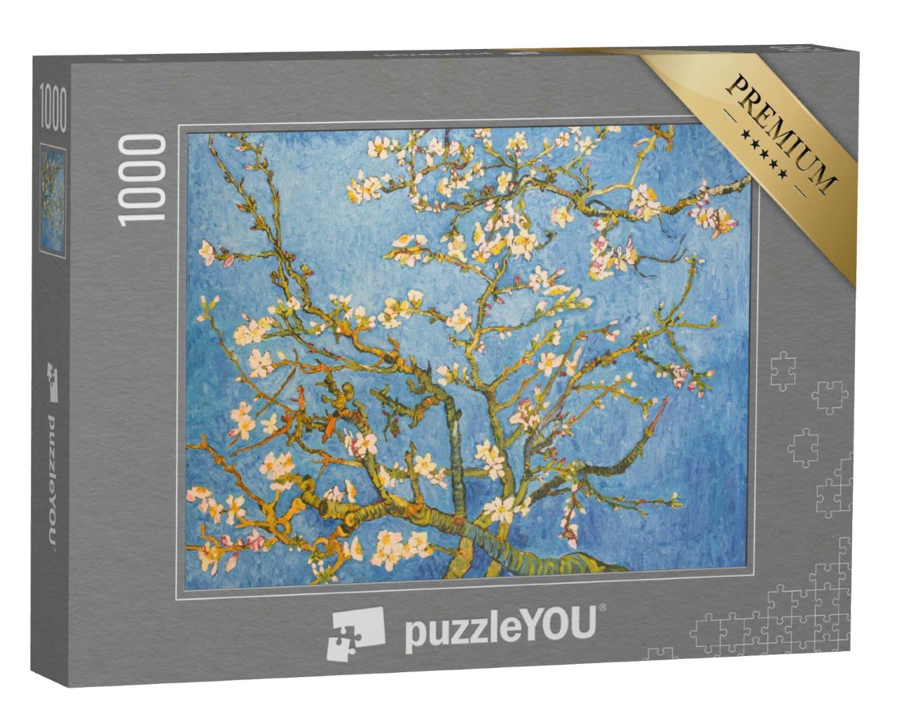 Puzzle 1000 Teile „Blühender Mandelbaum, basierend auf Van Gogh 1890“