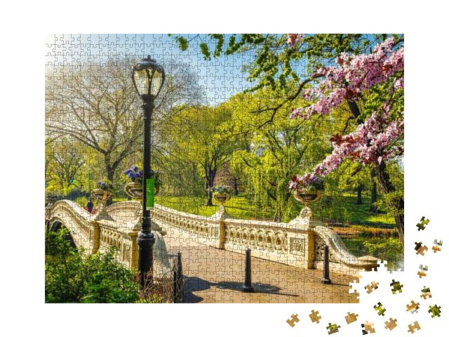 Puzzle 1000 Teile „Die weltberühmte Bogenbrücke im Central Park, New York City“