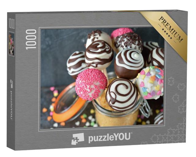 Puzzle 1000 Teile „Verschiedene Cake Pops, dekoriert“
