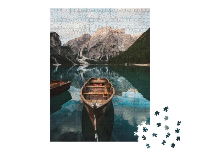 Puzzle 1000 Teile „Der Pragser Wildsee in Italien“