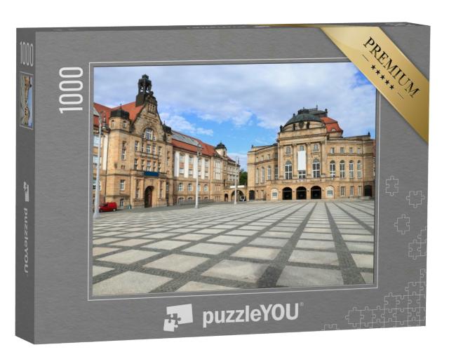 Puzzle 1000 Teile „Kunsthalle und Opernahaus, Chemnitz, Deutschland“