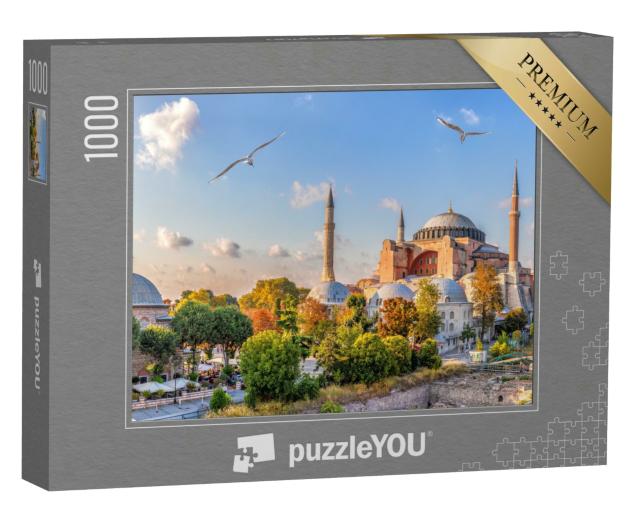 Puzzle 1000 Teile „Schöne Aussicht auf die Hagia Sophia, Istanbul, Türkei“