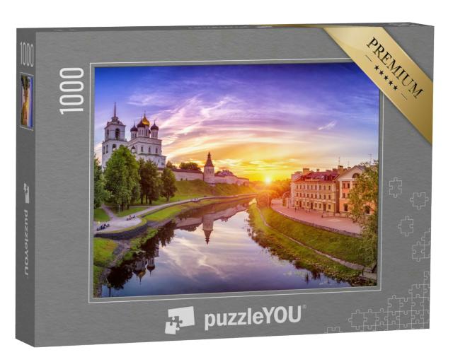 Puzzle 1000 Teile „Goldene Kuppel der Dreifaltigkeitskirche, Pskow, Russland“