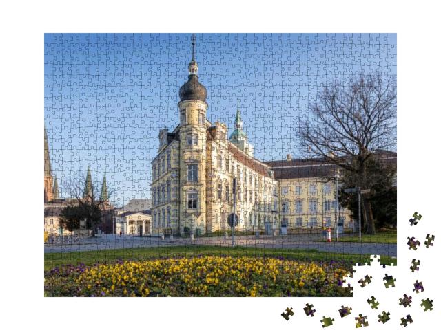 Puzzle 1000 Teile „Barockes Schloss auf dem zentralen Platz von Oldenburg, Deutschland“