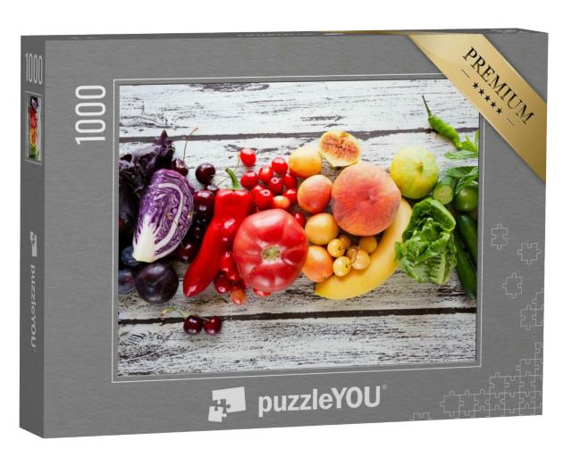 Puzzle 1000 Teile „Buntes frisches Obst und Gemüse“