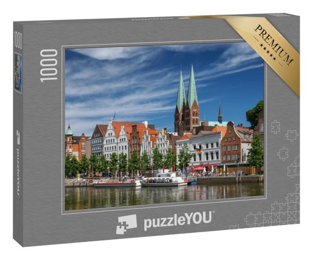 Puzzle 1000 Teile „Blick auf Lübeck in Schleswig-Holstein, Deutschland“