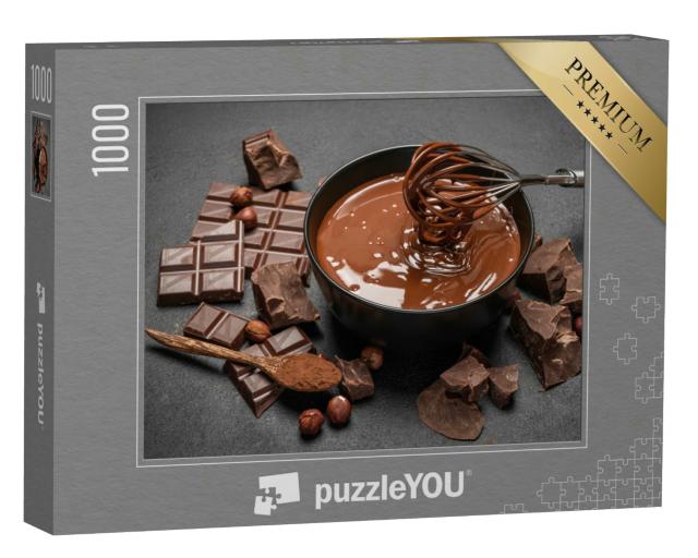 Puzzle 1000 Teile „Die Kunst der Chocolatiers: geschmolzene Schokolade“