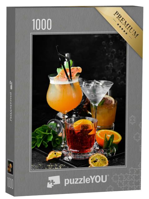 Puzzle 1000 Teile „Eine Auswahl von Cocktails“