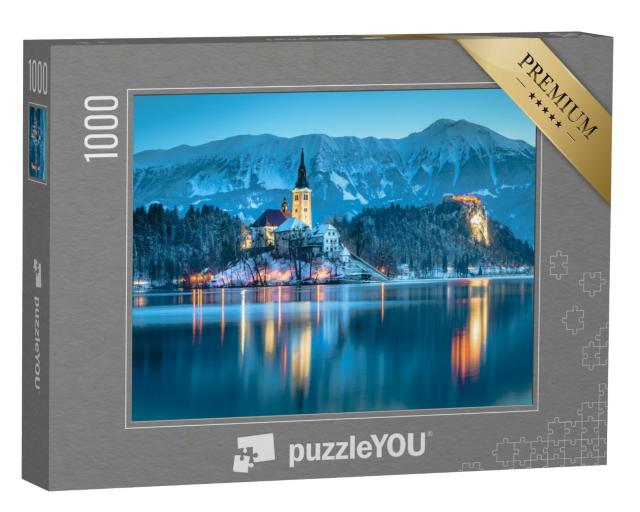 Puzzle 1000 Teile „Schöner Blick auf den Bleder See mit Burg, Slowenien“