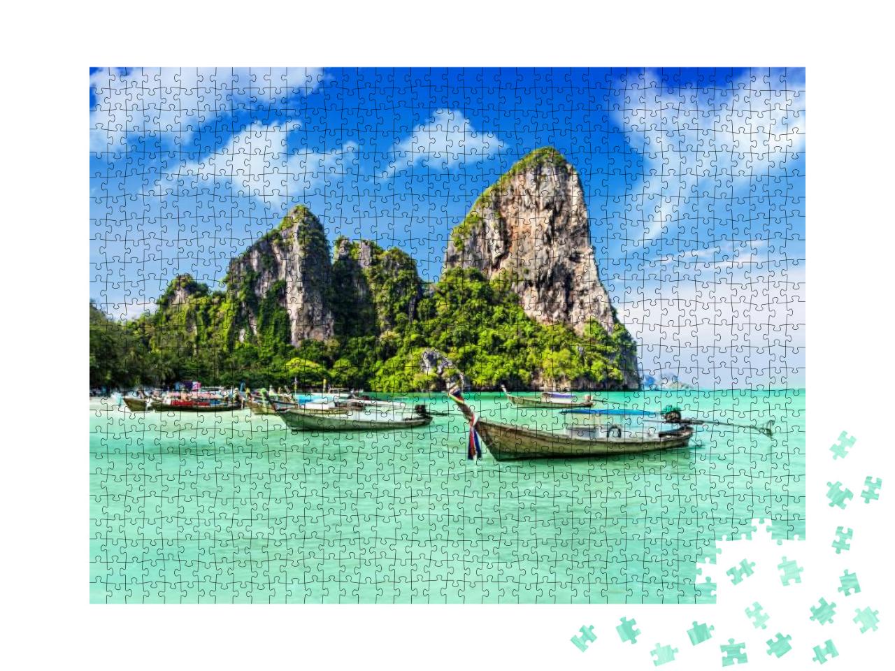 Puzzle 1000 Teile „Ein Sommertraum: schöner Strand in Thailand“