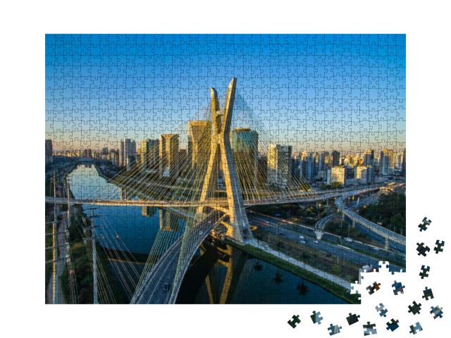 Puzzle 1000 Teile „Hängebrücke von Sap Paulo, Brasilien“
