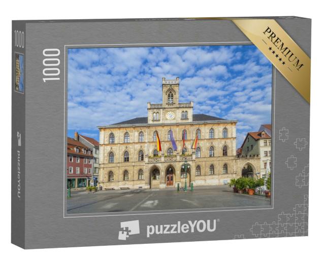 Puzzle 1000 Teile „Rathaus von Weimar in Deutschland, UNESCO-Weltkulturerbe“