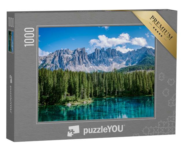 Puzzle 1000 Teile „Magischer Lago di Carezza in Bozen, Südtirol“