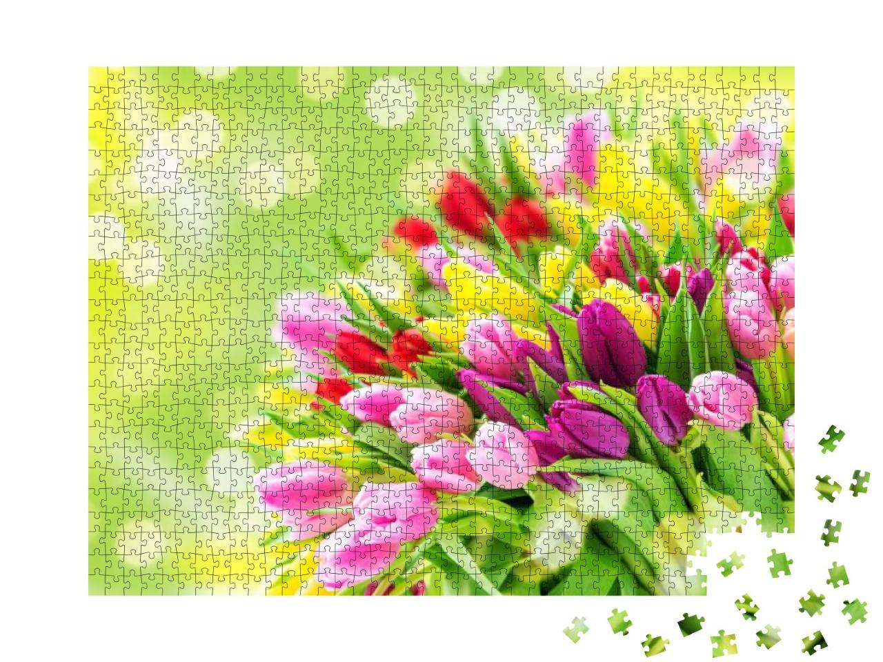 Puzzle 1000 Teile „Frühlingshafter Blumenstrauß“