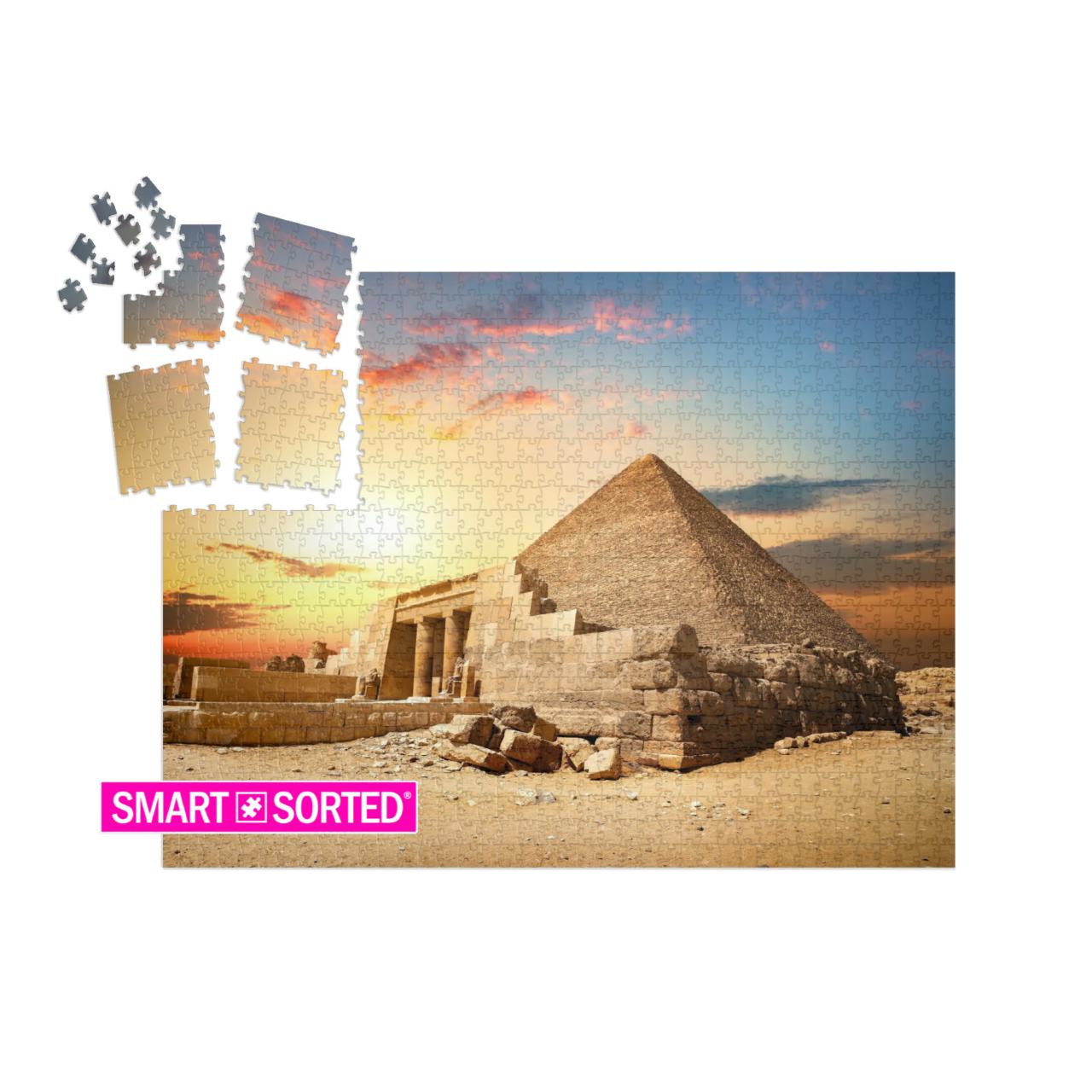 SMART SORTED® | Puzzle 1000 Teile „Ruinen der Cheopspyramide in Kairo, Ägypten“