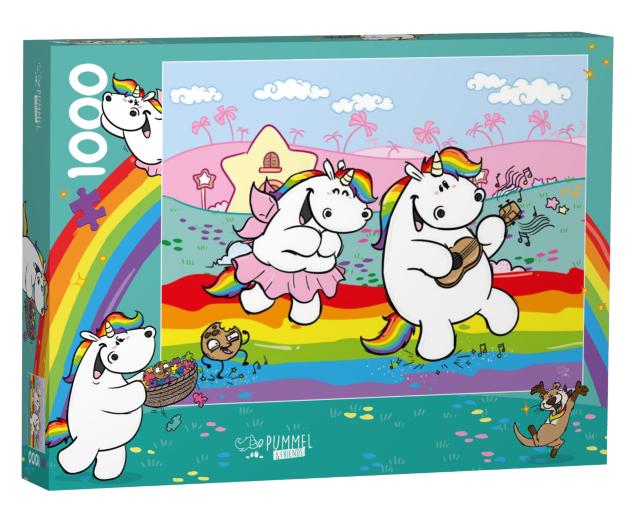 Puzzle 1000 Teile „Pummeleinhorn: Pummel & Friends - Regenbogen“