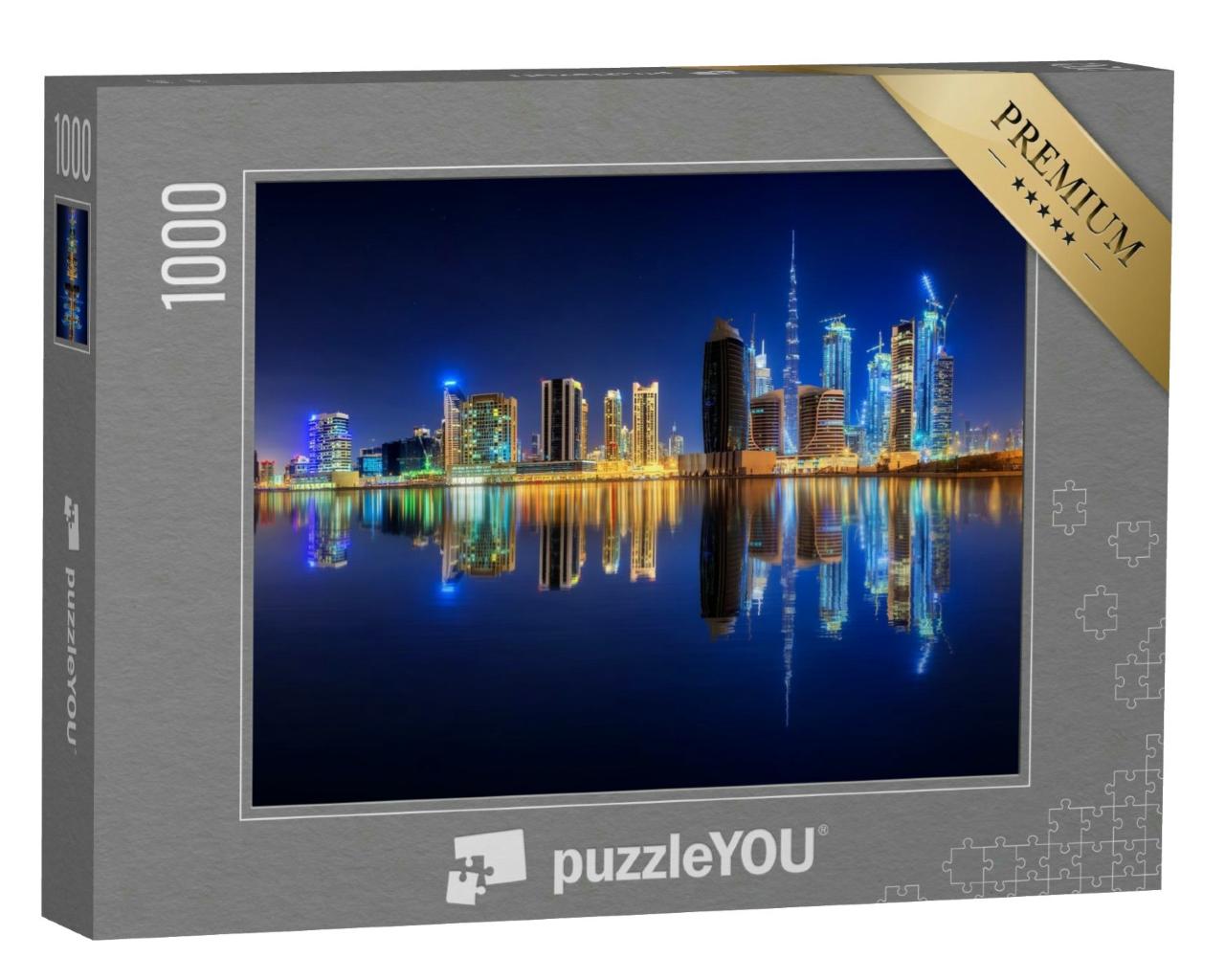 Puzzle 1000 Teile „Panoramablick auf die Dubai Business Bay, Vereinigte Arabische Emirate“
