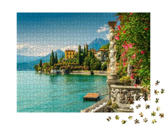Puzzle 1000 Teile „Berühmte Luxusvilla Monastero am Comer See, Italien“