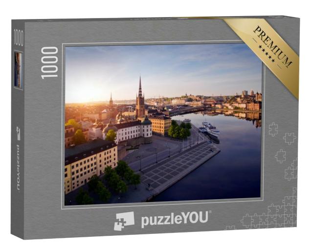 Puzzle 1000 Teile „Luftaufnahme der Stadt Stockholm“