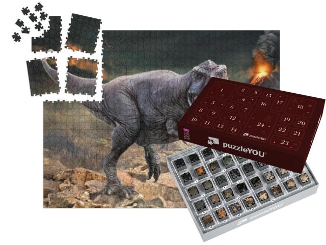 Adventskalender „3D-Illustration des Tyrannosaurus rex“