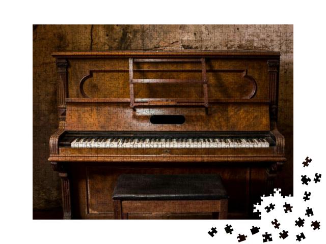 Puzzle 1000 Teile „Wunderschönes altes Klavier“
