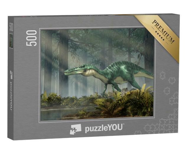 Puzzle 500 Teile „Suchomimus, ein Dinosaurier der Kreidezeit, 3D-Illustration“