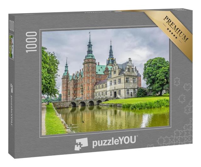 Puzzle 1000 Teile „Außenansicht von Schloss Frederiksborg in Dänemark“