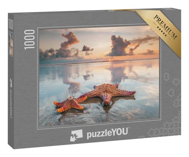 Puzzle 1000 Teile „Zwei Seesterne am Strand von Bali“